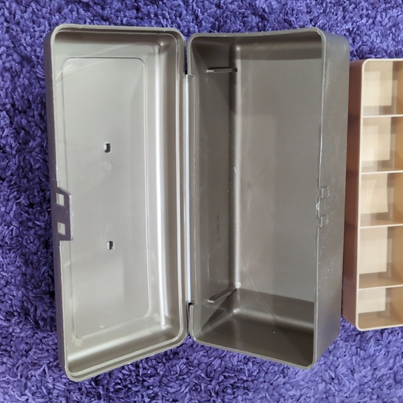 Vintage Trophy Taskmaster Tackle Box  w/ Tray 11" x 4 x 5.5" - Picture 6 of 7